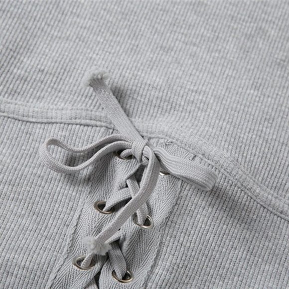 Long Sleeve Turtleneck Hooked Corset Dress - Picture 6 of 10